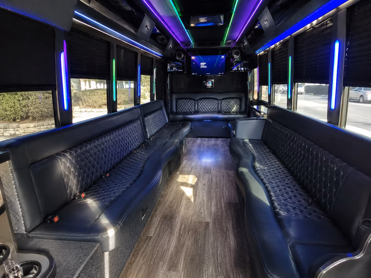 west sacramento 15 passenger party bus interior