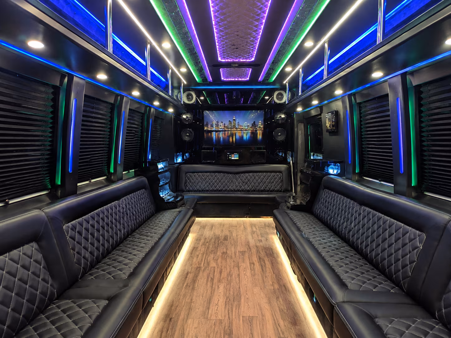 west sacramento 25 passenger party bus interior