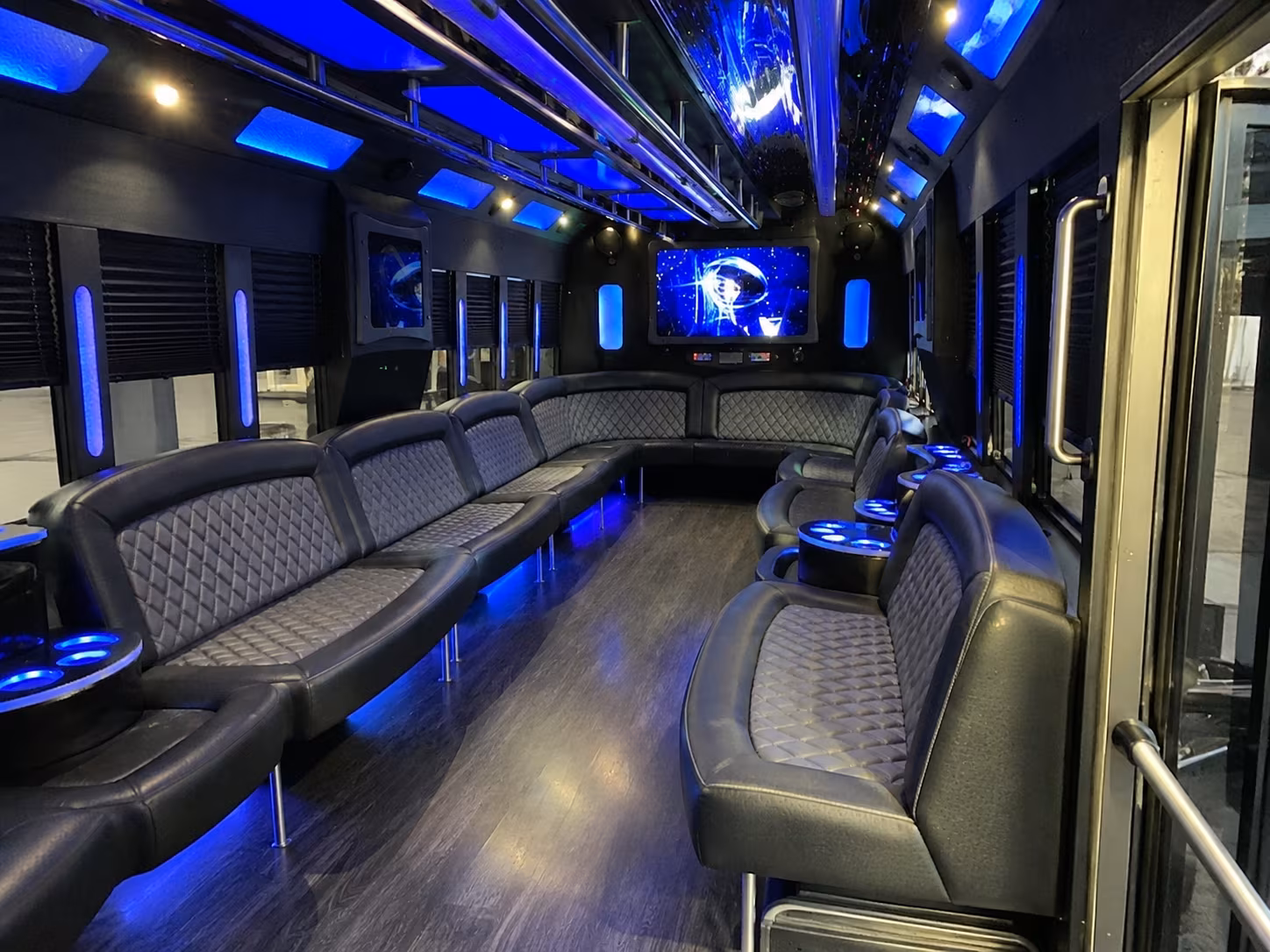 west sacramento 28 passenger party bus interior