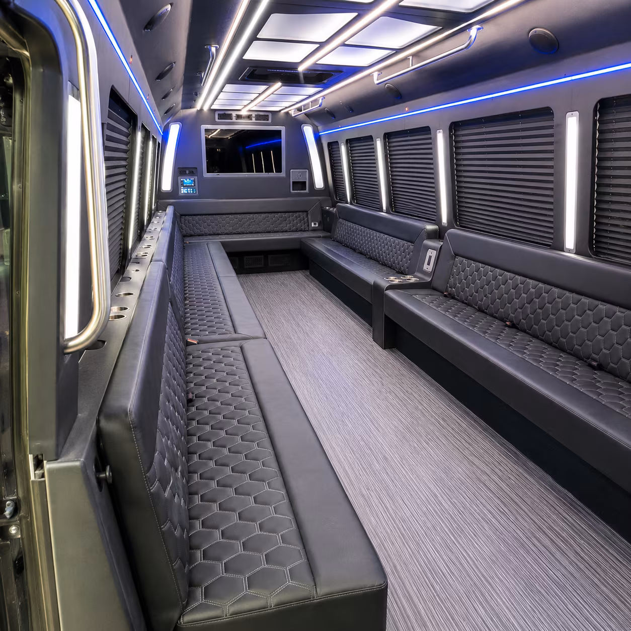 west sacramento 40 passenger party bus interior