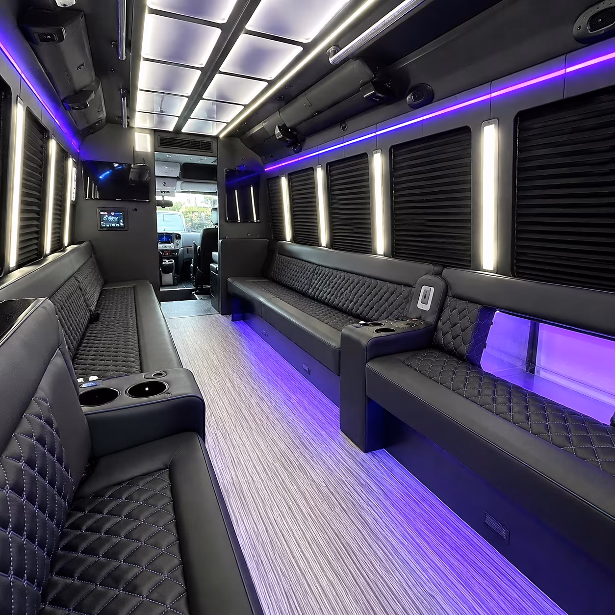 west sacramento party bus rental interior